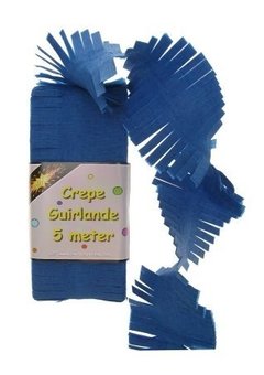 Blauwe crêpe slinger 5mtr.