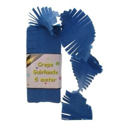Leuke blauwe crêpe slinger 5mtr.