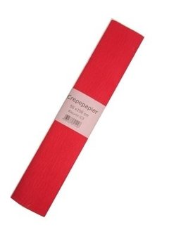 Rood crêpe papier 250 x 50 cm.