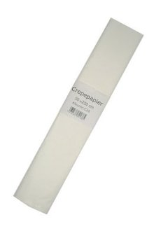 Wit crêpe papier 250 x 50 cm.