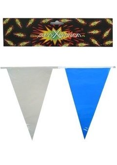 Vlaggenlijn 20 vlaggen blauw wit 10mtr