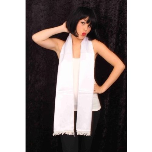 Mooie witte gangster sjaal 180X17cm