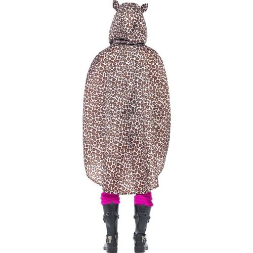 Mooie festival poncho rachel in luipaardprint unisex