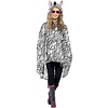 Poncho Quinten met zebra print unisex