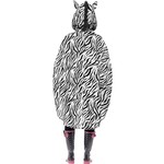 Mooie poncho Quinten met zebra print unisex