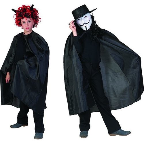 Mooie zwarte nylon cape Delano kinderen