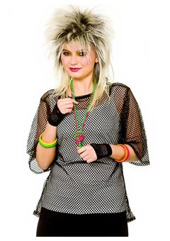 Visnet t-shirt Kiki jaren-80 zwart