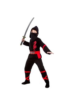 Zwart ninja pak Justin kinderen