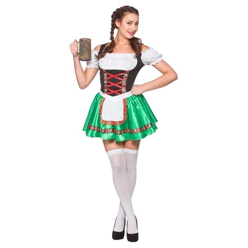 Groen Oktoberfest jurk Helmi met schort