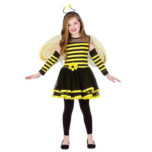 Leuk bijen jurkje Tina met vleugels en tiara