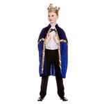 Mooie Koningsmantel Jochem in blauw met koningskroon