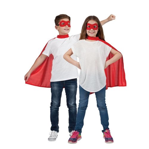 Superhelden capes in vele kleuren voor kinderen met masker