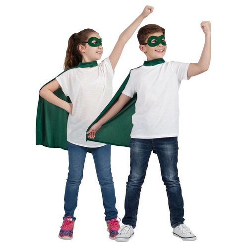 Superhelden capes in vele kleuren voor kinderen met masker