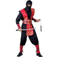 Ninja master pak Onno in rood/zwart volwassenen