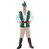 Luxe Robin hood pak met shirt, vest, broek, riem, muts en laarskappen