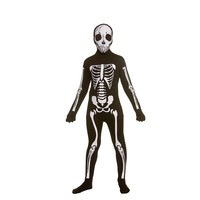 Griezelig second skin skelet pak Body voor kinderen