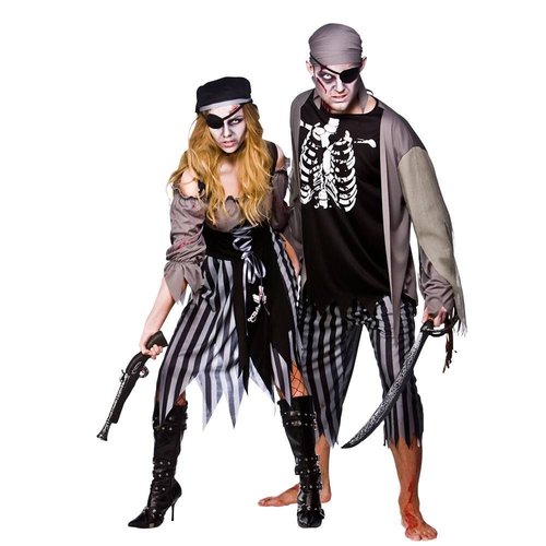 Zombie piratenjurkje Roos met bandana en ooglapje