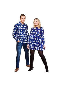 Kerstshirt Boris met sneeuwpoppetjesprint