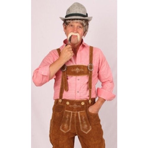 Mooie Beierse blouse rood/wit geruit heren