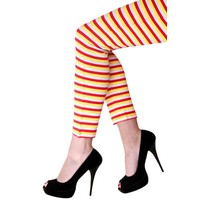 Leuke Dorus legging rood-wit-geel gestreept