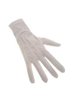 Witte handschoenen katoen de luxe