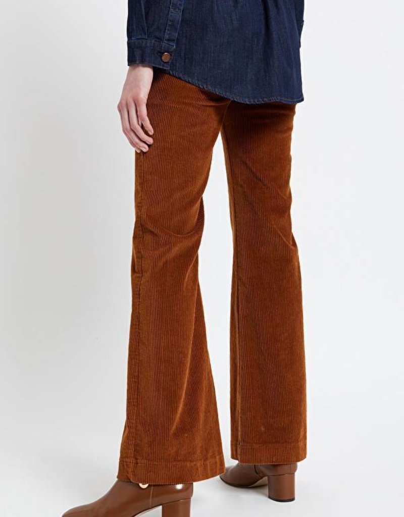 orange velvet pants