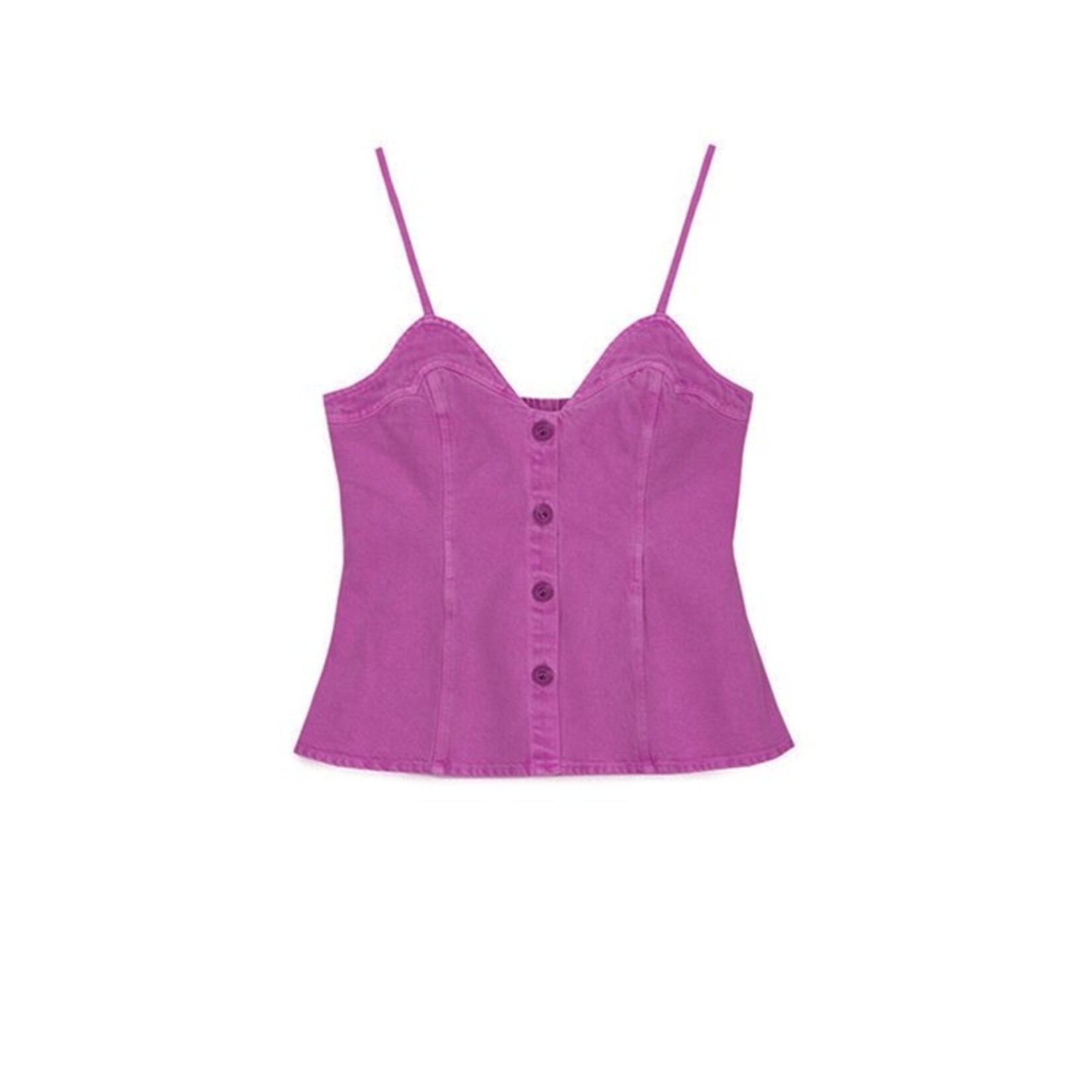 Western flared strap top - Rosebud