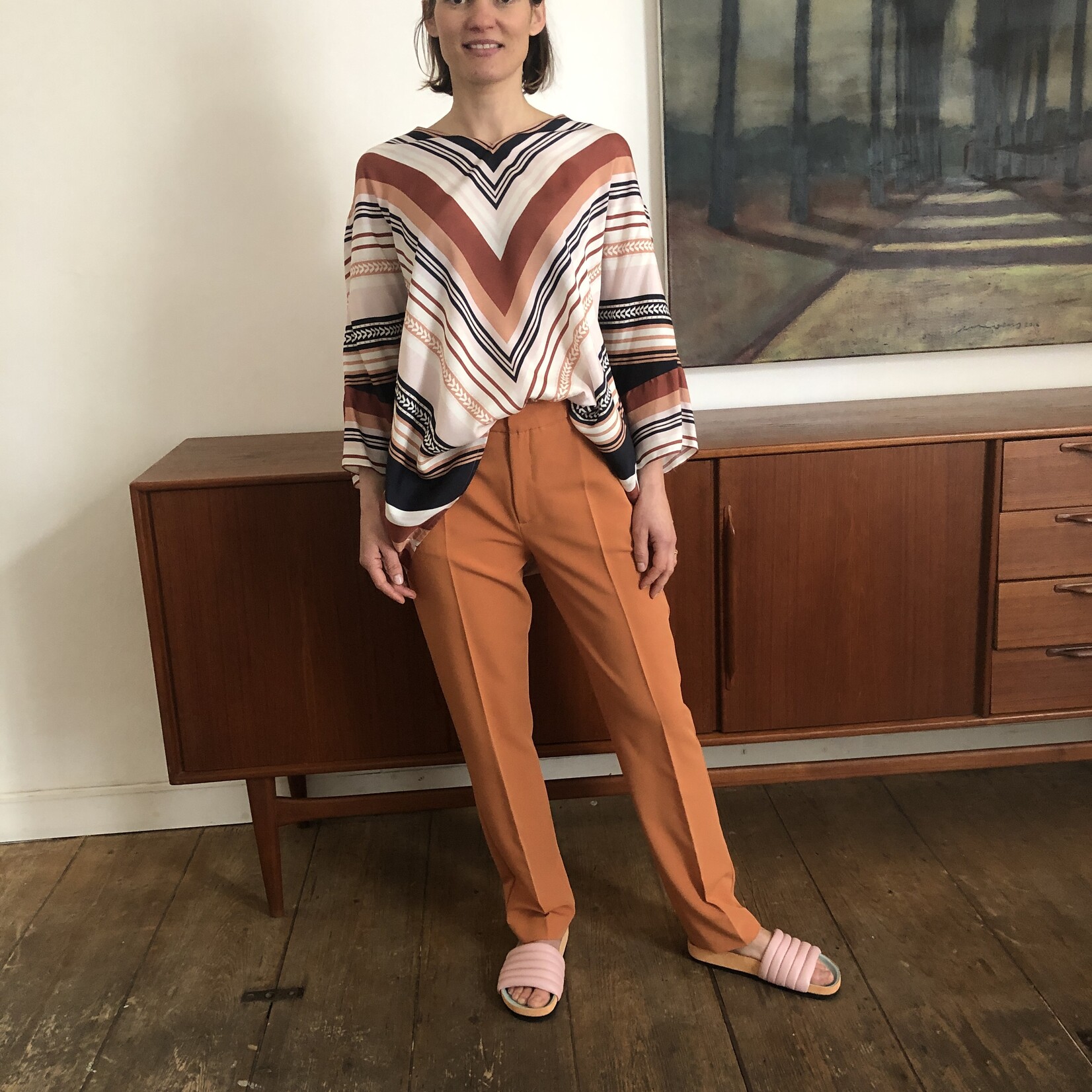 Terracotta chino trousers