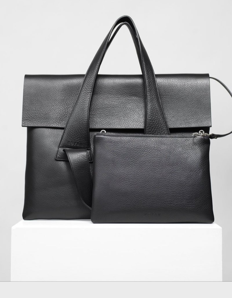 NO/AN Flap bag dark brown