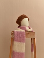 scarf stripy white/pink