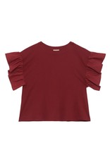 Même Road t-shirt with ruffle sleeves