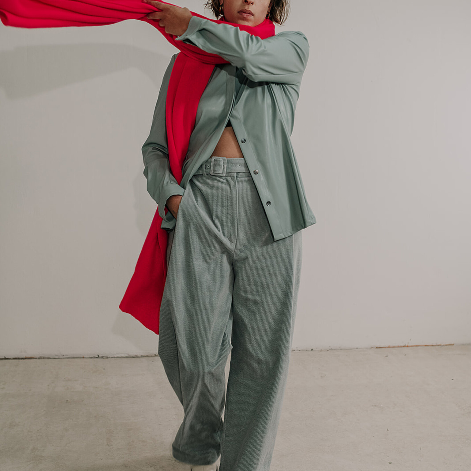 vegan leather shirt