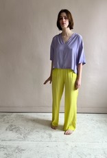 Ottod'Ame Wide-leg silk-blend trousers yellow