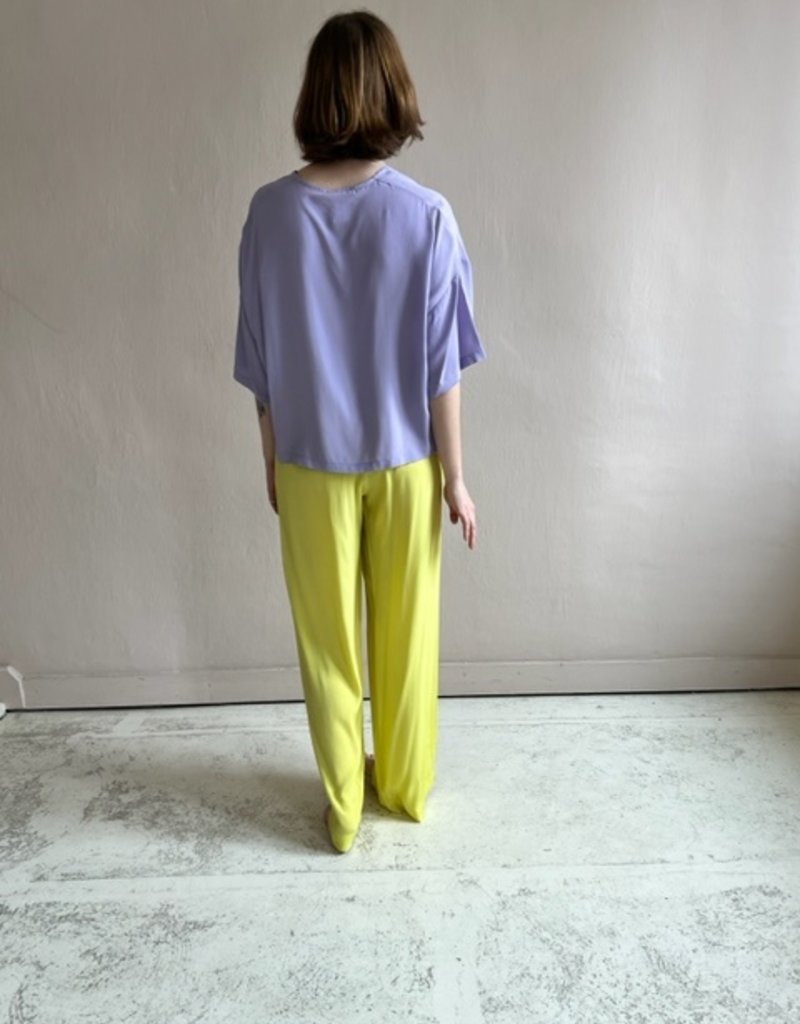 Ottod'Ame Wide-leg silk-blend trousers yellow