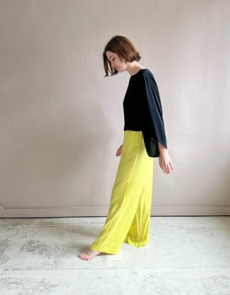 Ottod'Ame Wide-leg silk-blend trousers yellow