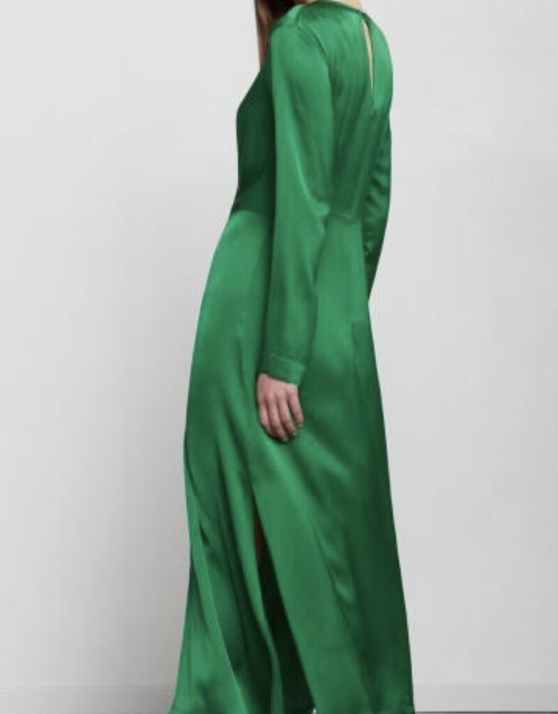 Ottod'Ame Viscose dress with bow green