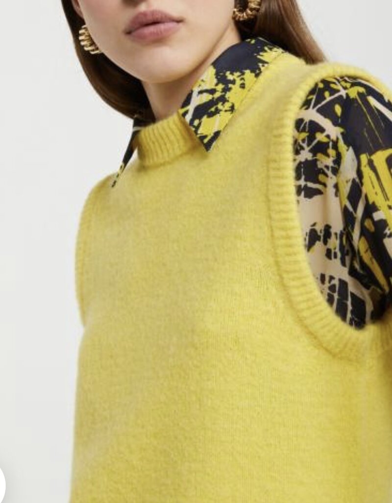 Ottod'Ame Sleeveless wool-blend sweater yellow