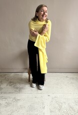 White + Warren Cashmere Travel Wrap soft daffodil