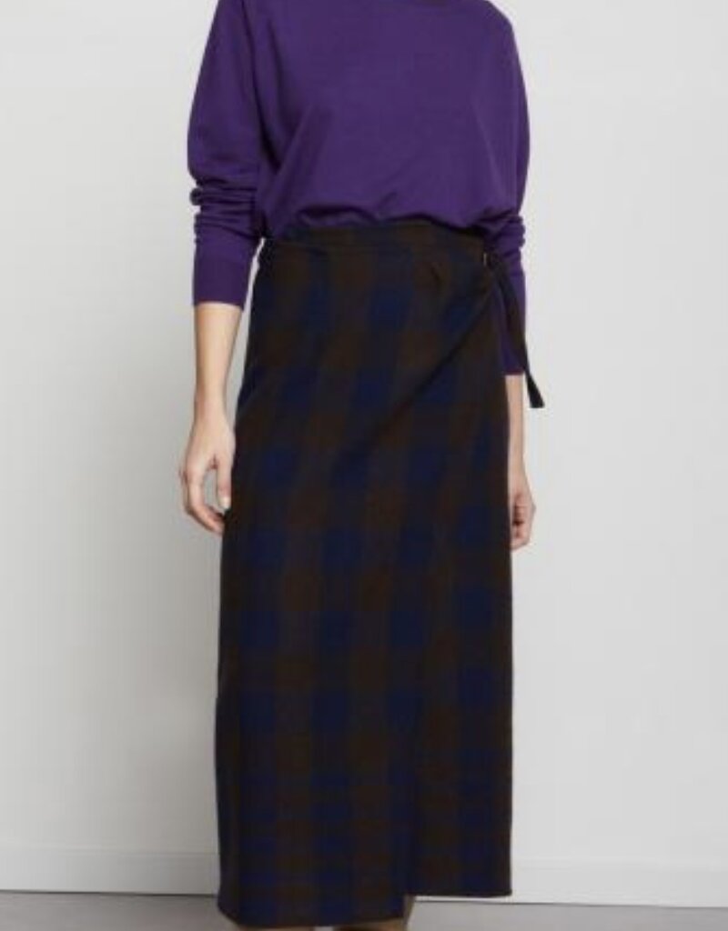 Ottod'Ame Check wool blend skirt