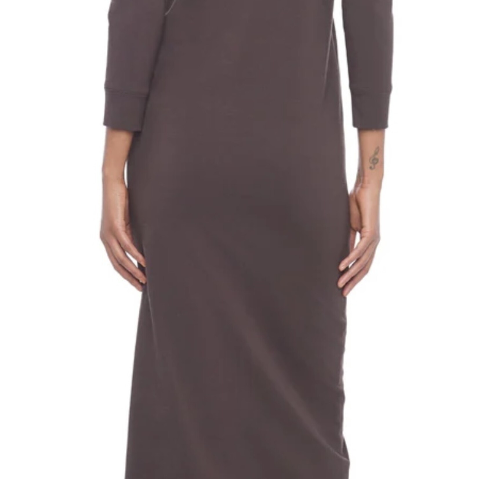 Norma Kamali 3/4 SLEEVE TAILORED TERRY GOWN
