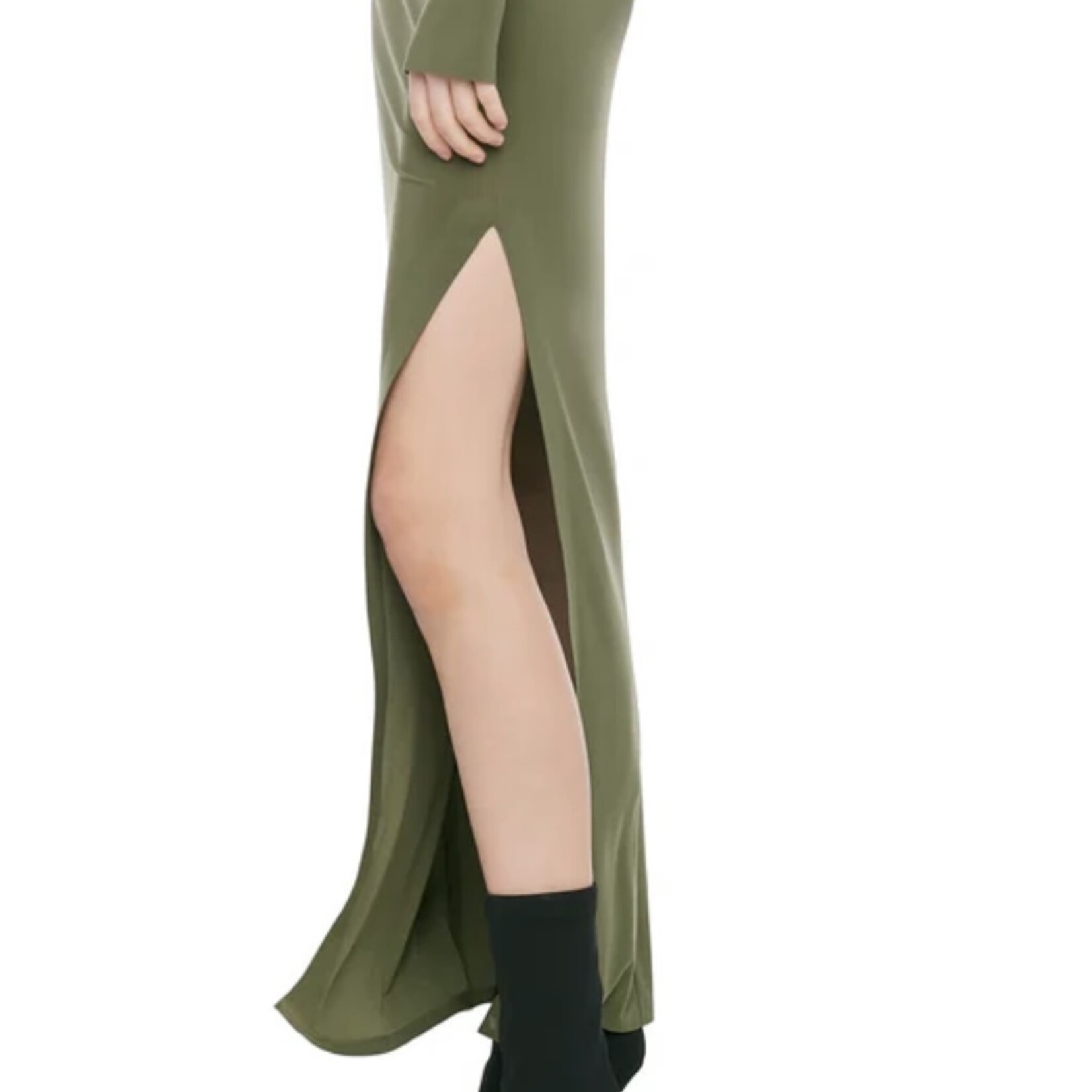 Norma Kamali SIDE SLIT LONG SKIRT