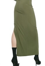 Norma Kamali SIDE SLIT LONG SKIRT