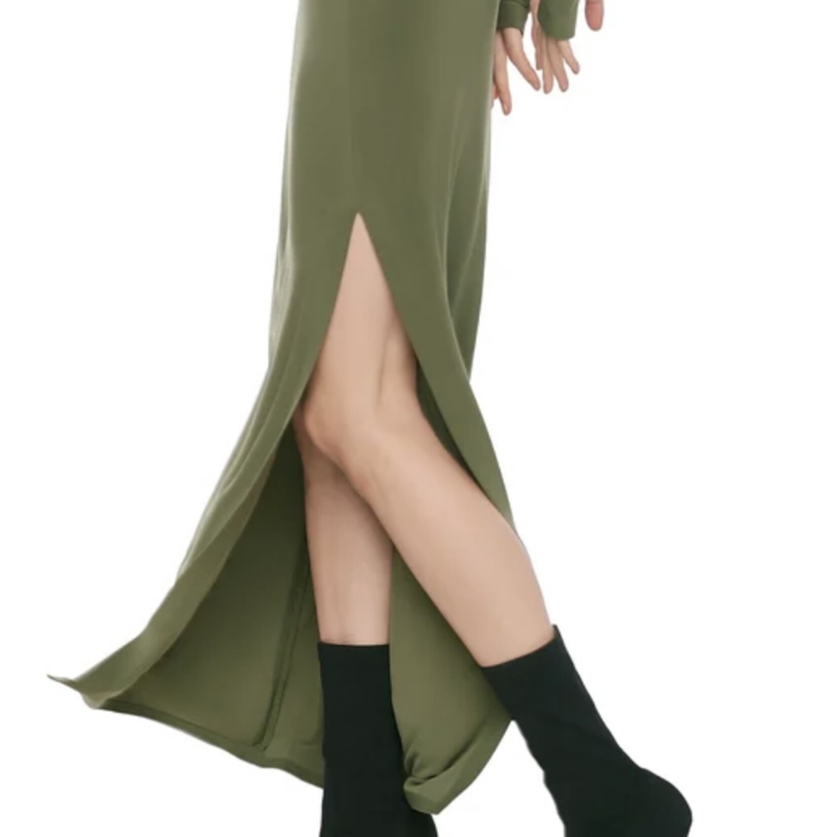 Norma Kamali SIDE SLIT LONG SKIRT