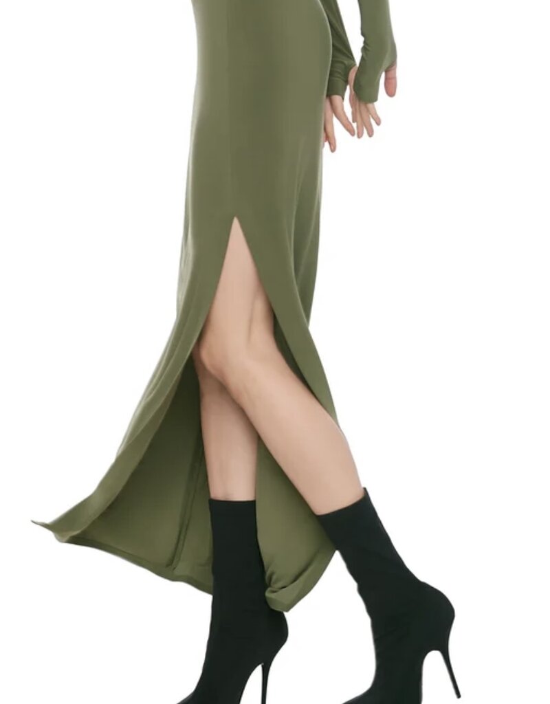 Norma Kamali SIDE SLIT LONG SKIRT