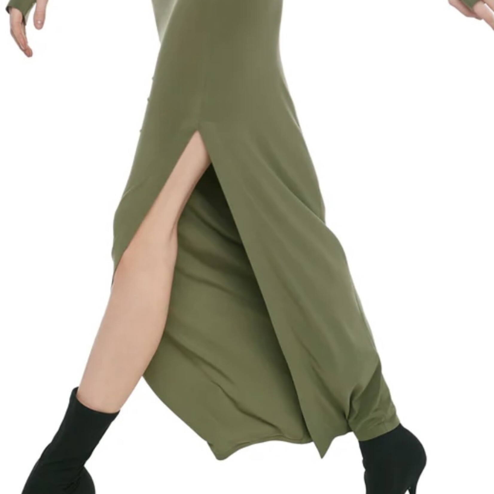 Norma Kamali SIDE SLIT LONG SKIRT