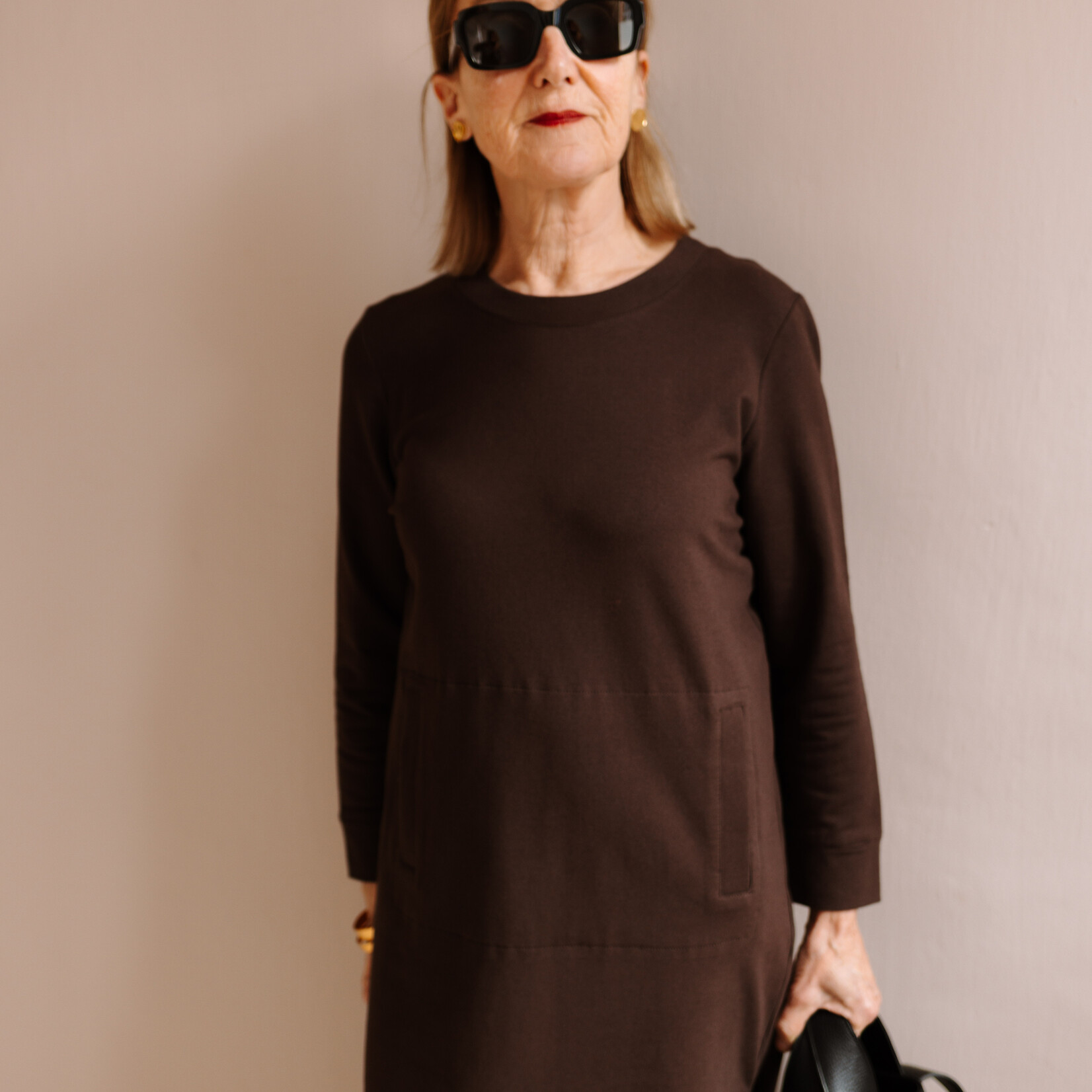 Norma Kamali 3/4 SLEEVE TAILORED TERRY GOWN