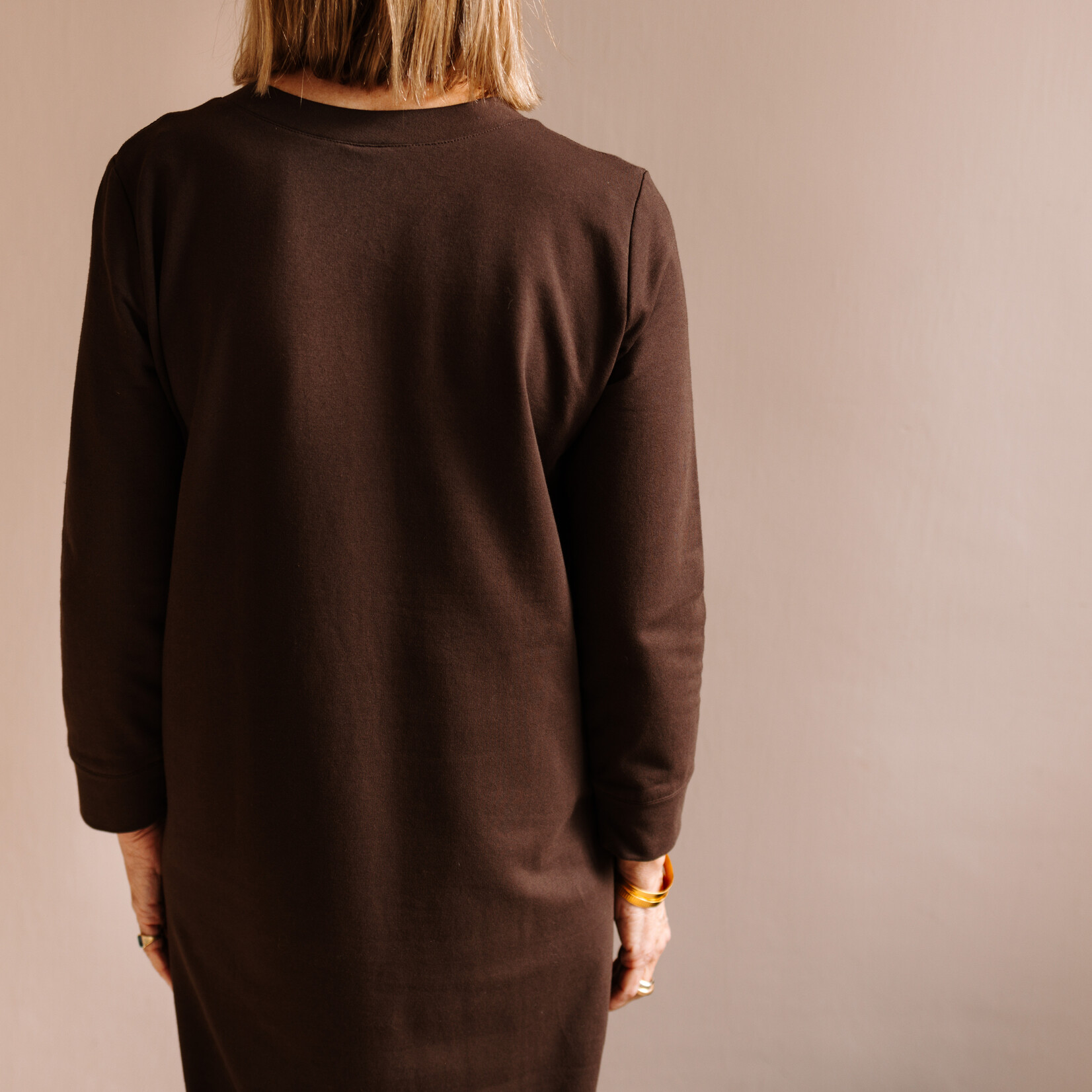 Norma Kamali 3/4 SLEEVE TAILORED TERRY GOWN
