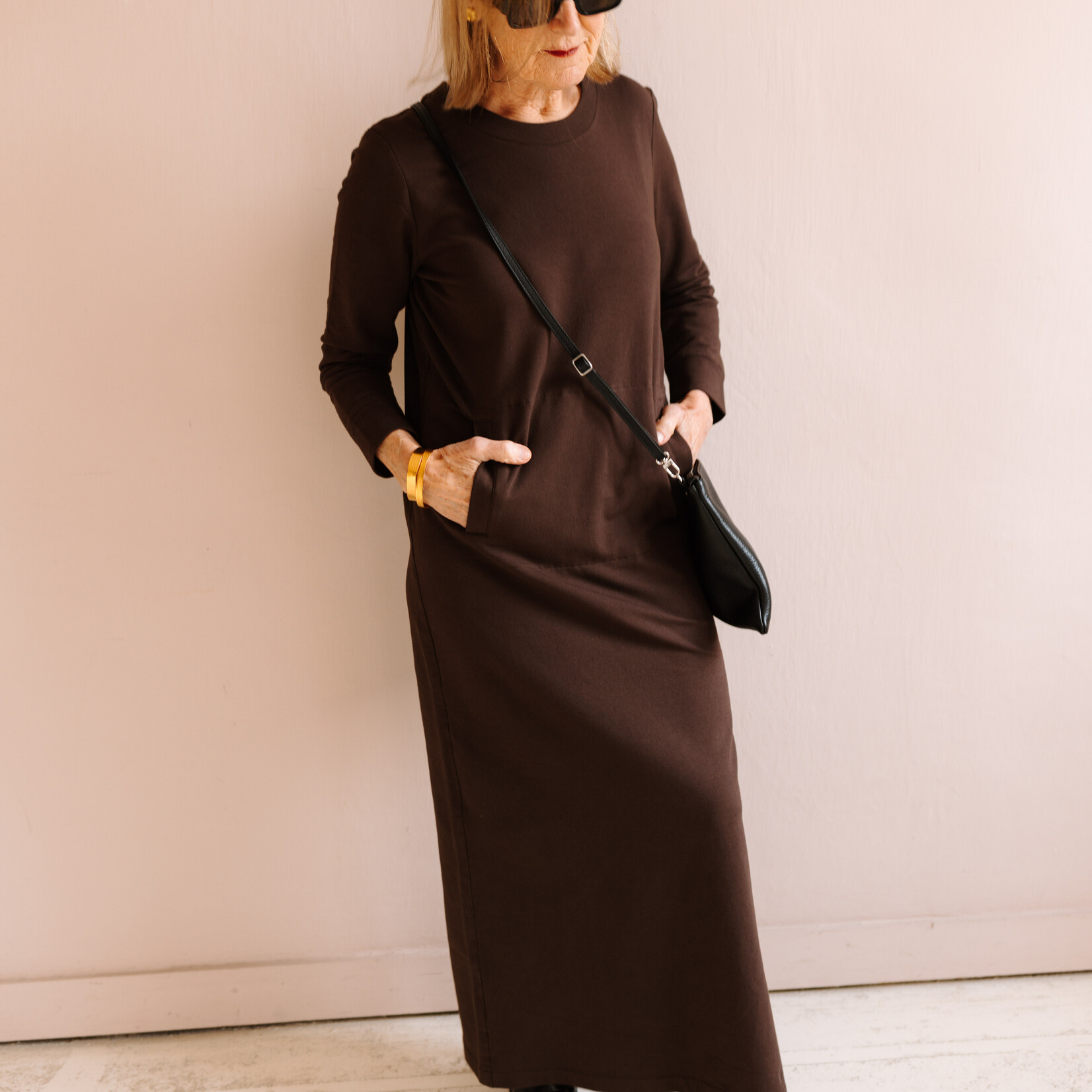 Norma Kamali 3/4 SLEEVE TAILORED TERRY GOWN