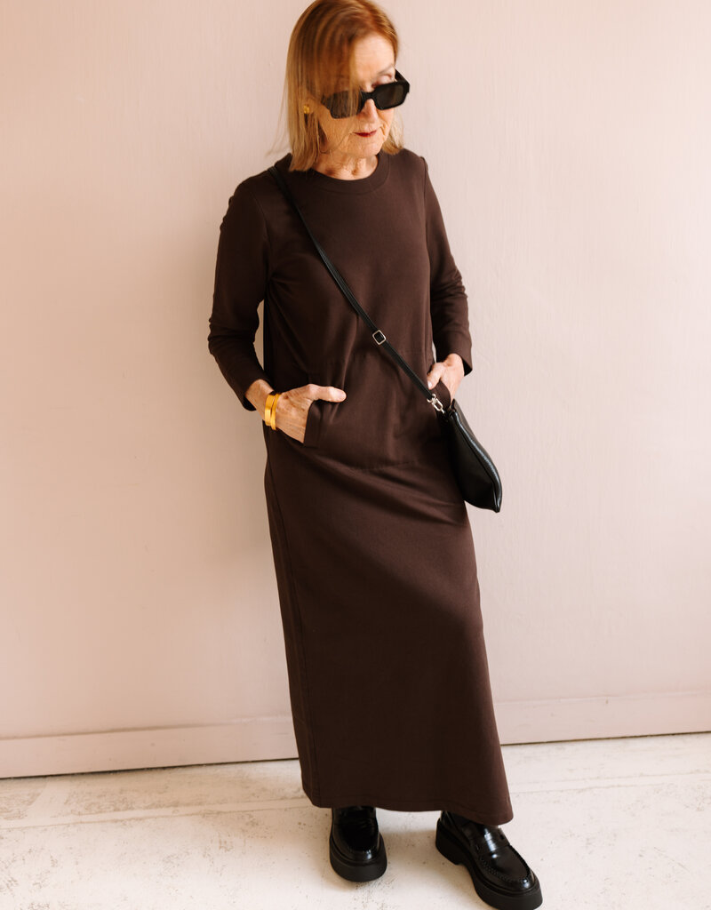 Norma Kamali 3/4 SLEEVE TAILORED TERRY GOWN