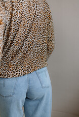 Norma Kamali nk shirt w/collar stand   print leopard